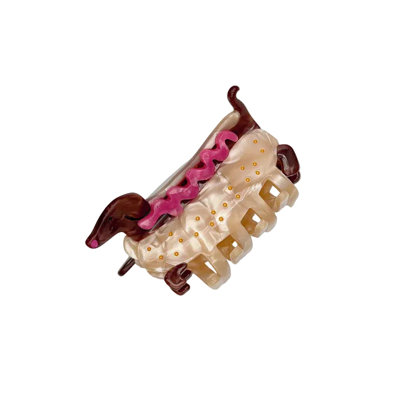 HAIR CLIP RENESME HANNA MONTAÑA - PERRO SALCHICHA