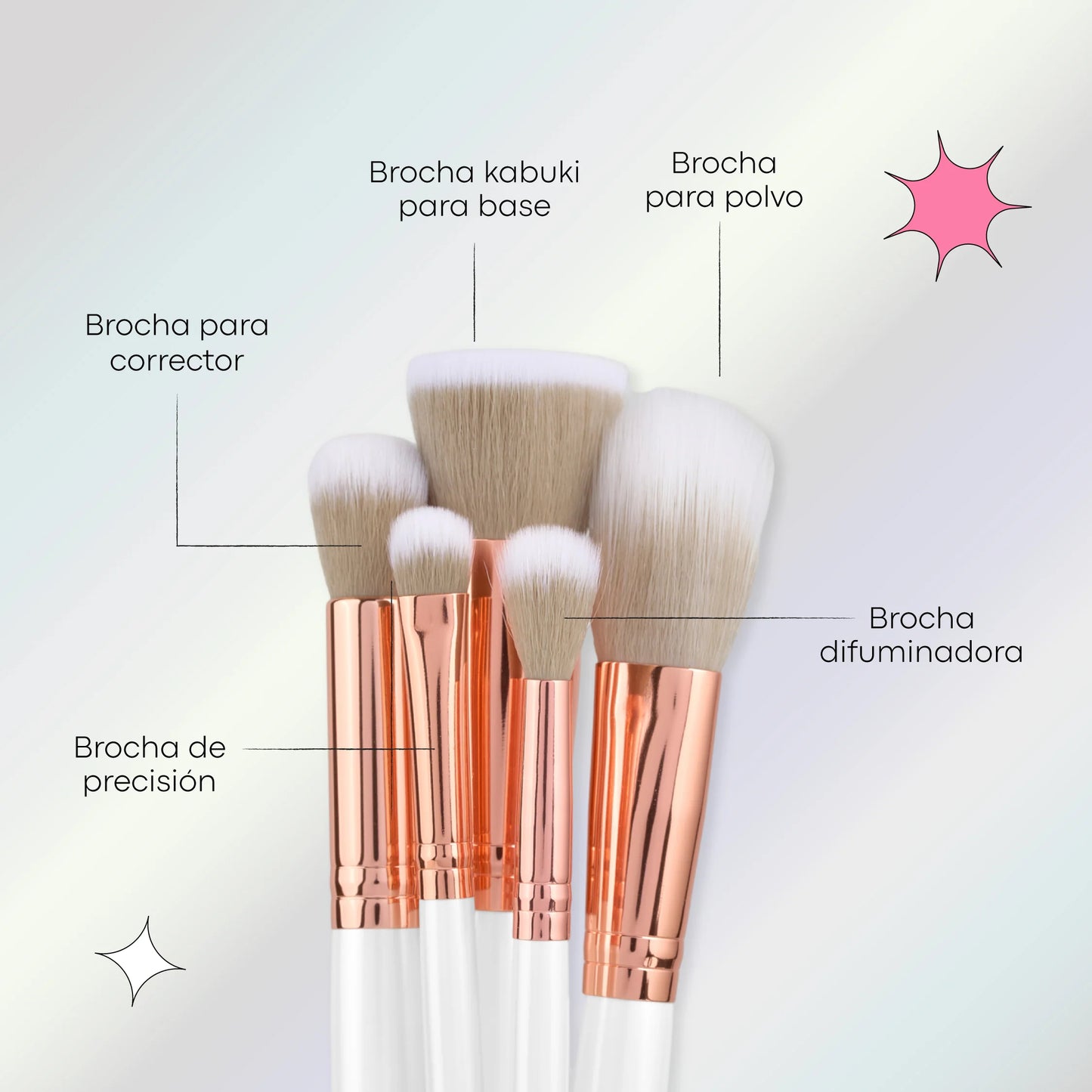 KIT DE BROCHAS X 13 LULA MARSHMALLOW