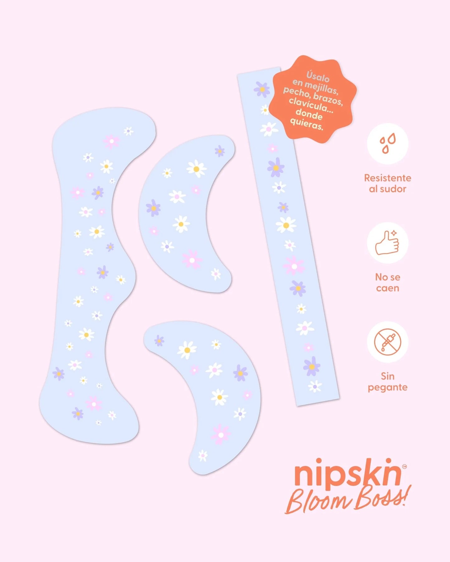 STICKERS DECORATIVOS PARA ROSTRO Y CUERPO BLOOM BOSS