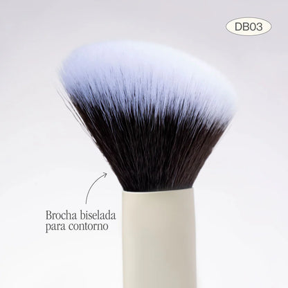 BROCHA ATENEA DUO GLAM DB03 CONTORNO Y ABANICO