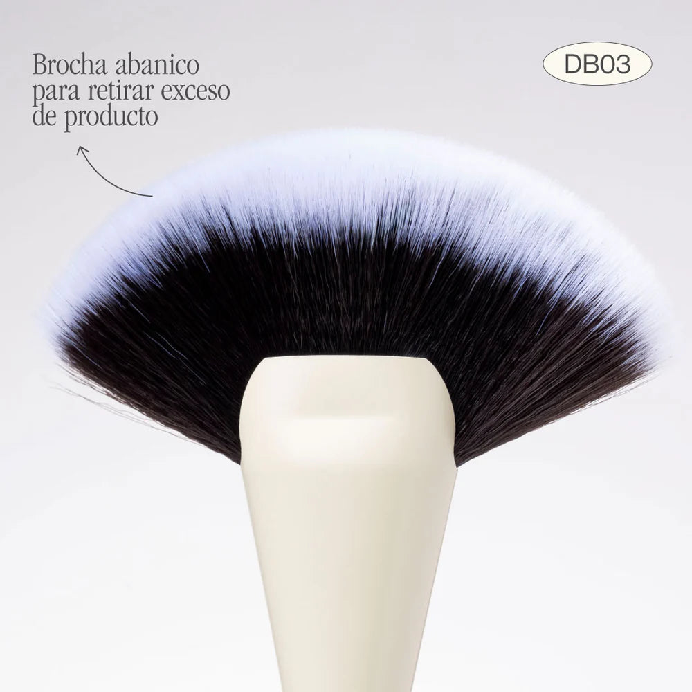 BROCHA ATENEA DUO GLAM DB03 CONTORNO Y ABANICO
