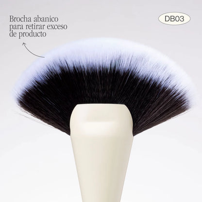 BROCHA ATENEA DUO GLAM DB03 CONTORNO Y ABANICO