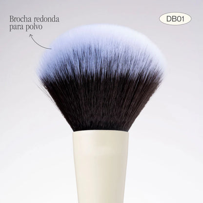 BROCHA ATENEA DUO GLAM DB01 POLVO Y RUBOR