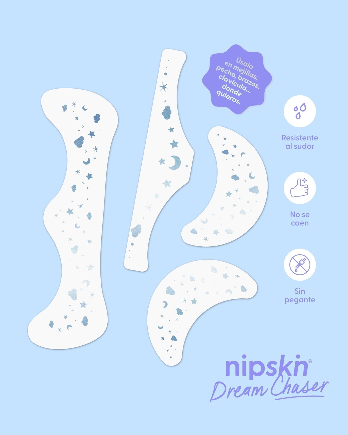 STICKERS DECORATIVOS PARA ROSTRO Y CUERPO DREAM CHASER