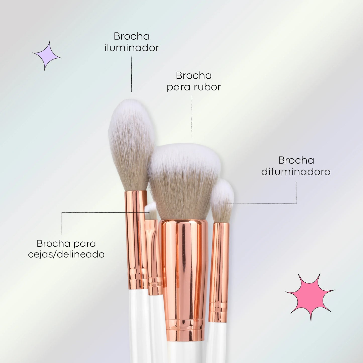 KIT DE BROCHAS X 13 LULA MARSHMALLOW