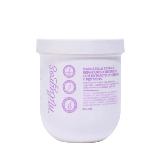 MASCARILLA CAPILAR MILAGROS REPARADORA CEBOLLA Y PÉPTIDOS