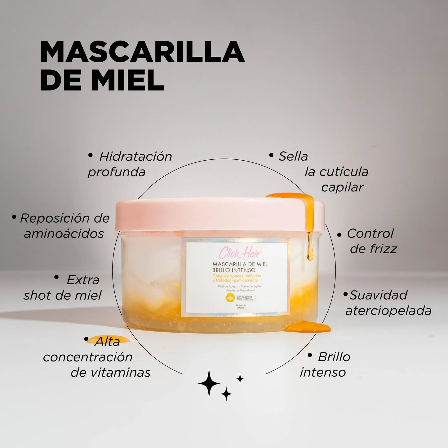 MASCARILLA CLICK HAIR MIEL BRILLO INTENSO