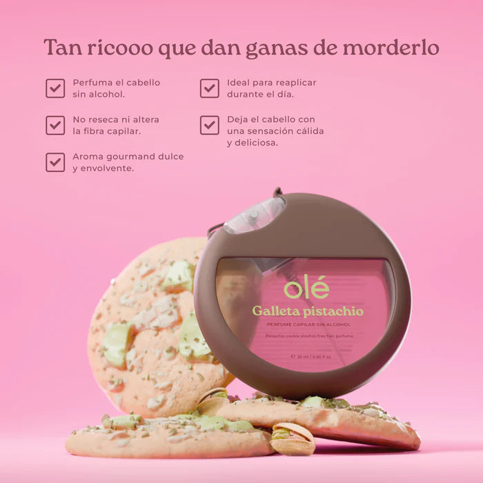 PERFUME CAPILAR GALLETA PISTACHIO CON ESTUCHE