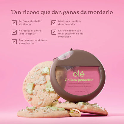 PERFUME CAPILAR GALLETA PISTACHIO CON ESTUCHE