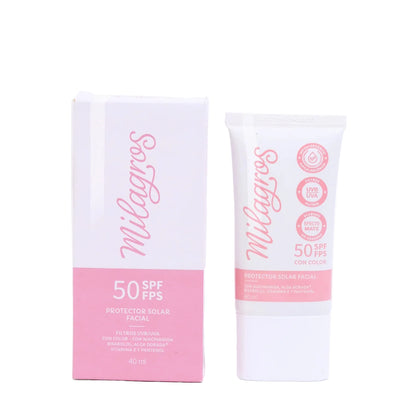 PROTECTOR SOLAR MILAGROS 50 SPF/FPS CON COLOR