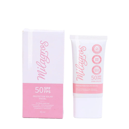 PROTECTOR SOLAR MILAGROS 50 SPF/FPS CON COLOR