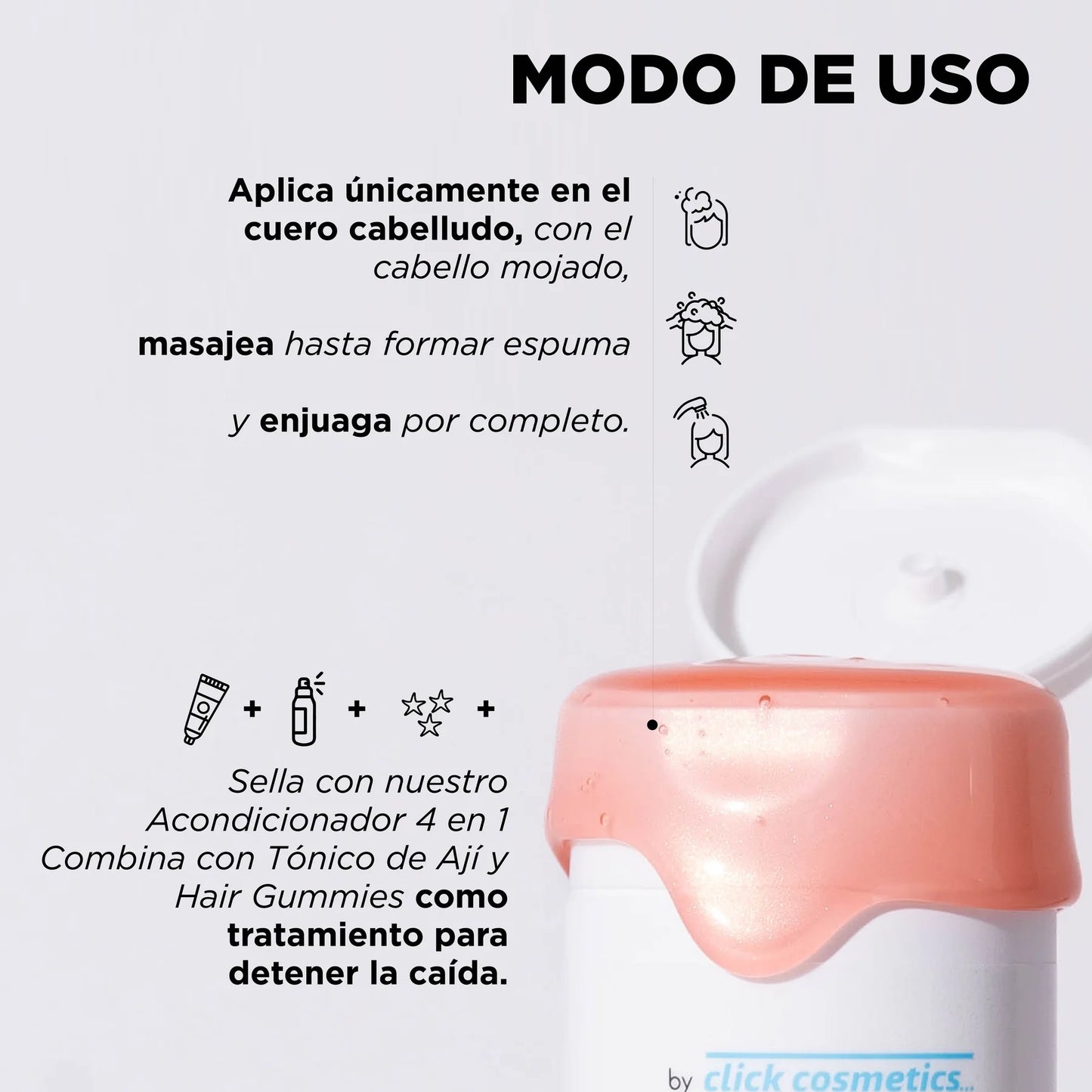 SHAMPOO CLICK HAIR AJÍ CABELLO GRASO