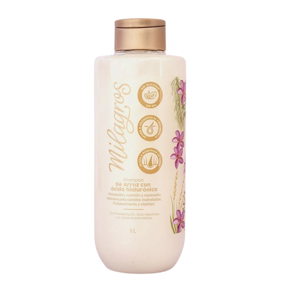 SHAMPOO MILAGROS ARROZ CON ÁCIDO HIALURÓNICO