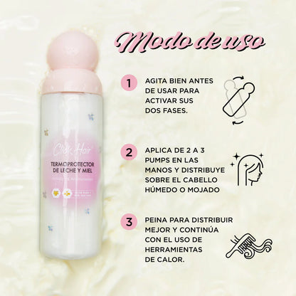 TERMOPROTECTOR CLICK HAIR BÍFASICO LECHE Y MIEL